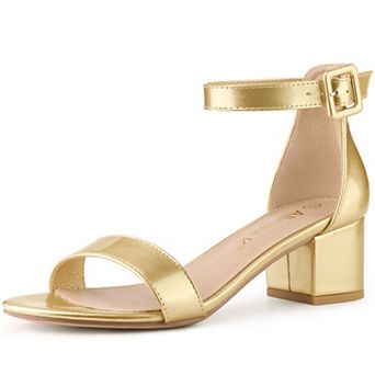 Women's Block Low Heels Ankle Strap Sandals