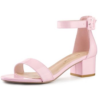 Women's Block Low Heels Ankle Strap Sandals