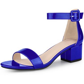 Women's Block Low Heels Ankle Strap Sandals