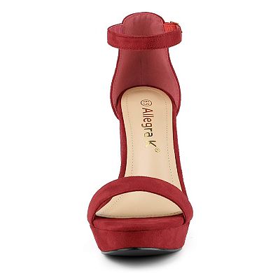 Women's Ankle Strap Platform Chunky Heels Sandals