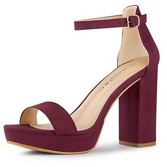 Women's Ankle Strap Platform Chunky Heels Sandals