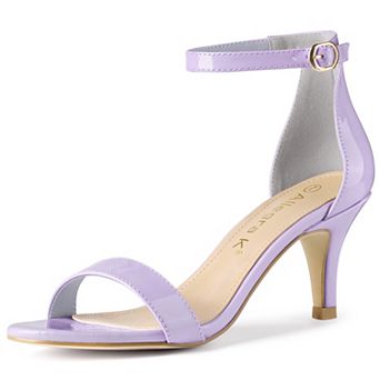 Women's Ankle Strap Kitten Heeled Open Toe Stiletto Heels Sandals