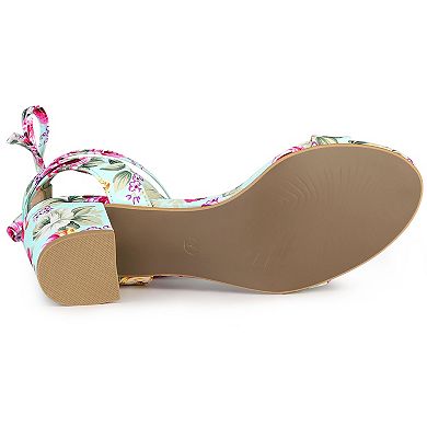 Women's Block Heel Sandals Lace Up Heels