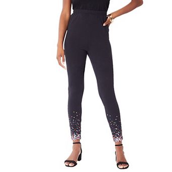 Roaman's Women's Plus Size Embellished Leggings