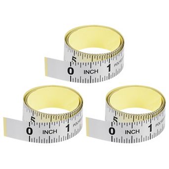 3 pc Self Adhesive Measuring Tape 24 Inch English Left to Right Reading Peel and Stick Tape Measure
