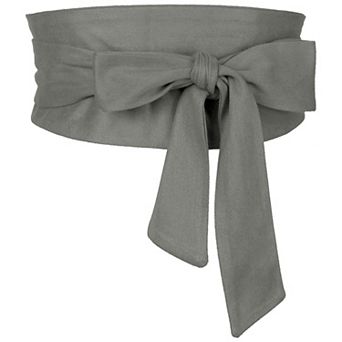 Women Solid Obi Belt, Bowknot Self Tie Wrap Wide Sash Waistband Belt for Dress
