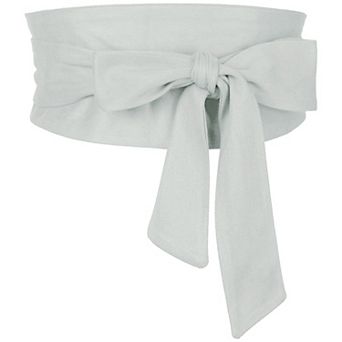 Women Solid Obi Belt, Bowknot Self Tie Wrap Wide Sash Waistband Belt for Dress
