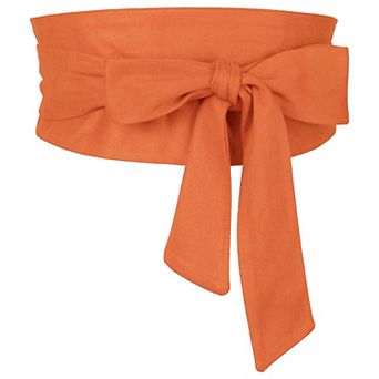 Women Solid Obi Belt, Bowknot Self Tie Wrap Wide Sash Waistband Belt for Dress