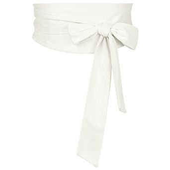 Women Solid Obi Belt, Bowknot Self Tie Wrap Wide Sash Waistband Belt for Dress