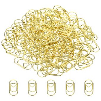 Paper Clip Heart-Shaped Cute Decorative Fun Clips Bookmarks 0.8 Inch for Office Home, Pack of 100