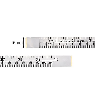 2pcs Self-Adhesive Measuring Tape with Fractions, Workbench Ruler