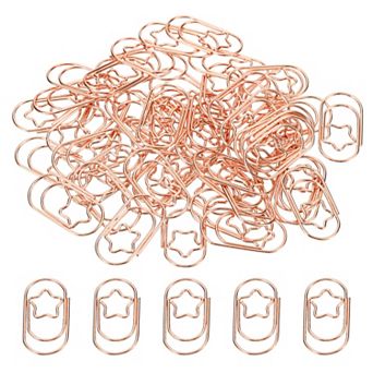 Paper Clip Star-Shaped Cute Decorative Fun Clips Bookmarks 0.9 Inch for Office Home, Pack of 50