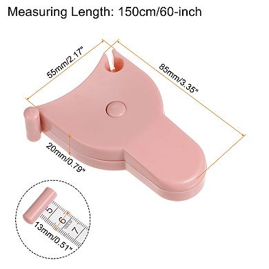 Body Measure Tape 60" 150cm Automatic Telescopic Tape Measure Retractable Measuring Tape