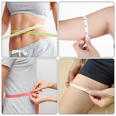 2 Pcs Body Measure Tape 60" Automatic Telescopic Tape Measure Retractable Durable Measuring Tape