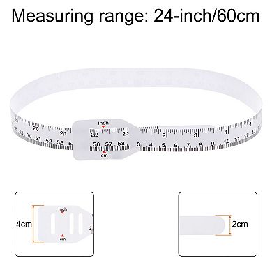 Head Circumference Tape 24"(60cm) Flat Plastic Measuring Rule Measure