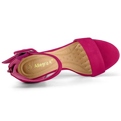 Women's Ankle Strap Block High Heel Sandals