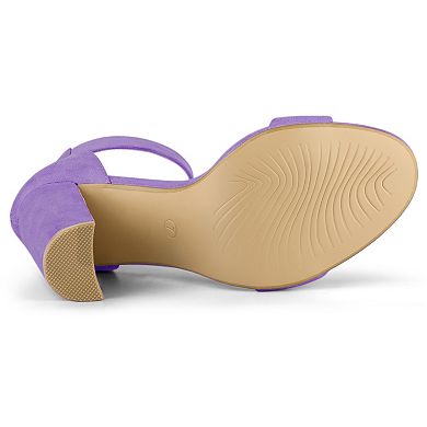 Women's Ankle Strap Block High Heel Sandals