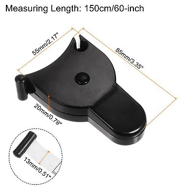 2pcs Body Measure Tape 150cm Automatic Telescopic Tape Measure Retractable Measuring Tape