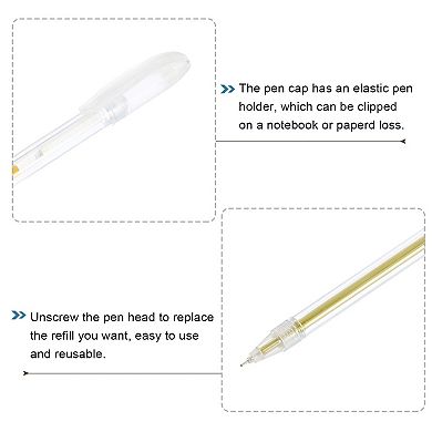 Glitter Gel Pens, 9 Pack Dual Metallic Ink Sparkle Pens 0.6mm Liquid Glitter Iridescent Gel Pen