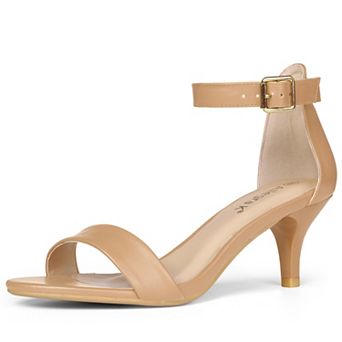 Women Open Toe Kitten Heeled Ankle Strap Sandals