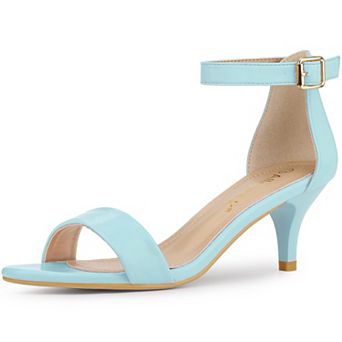 Women Open Toe Kitten Heeled Ankle Strap Sandals