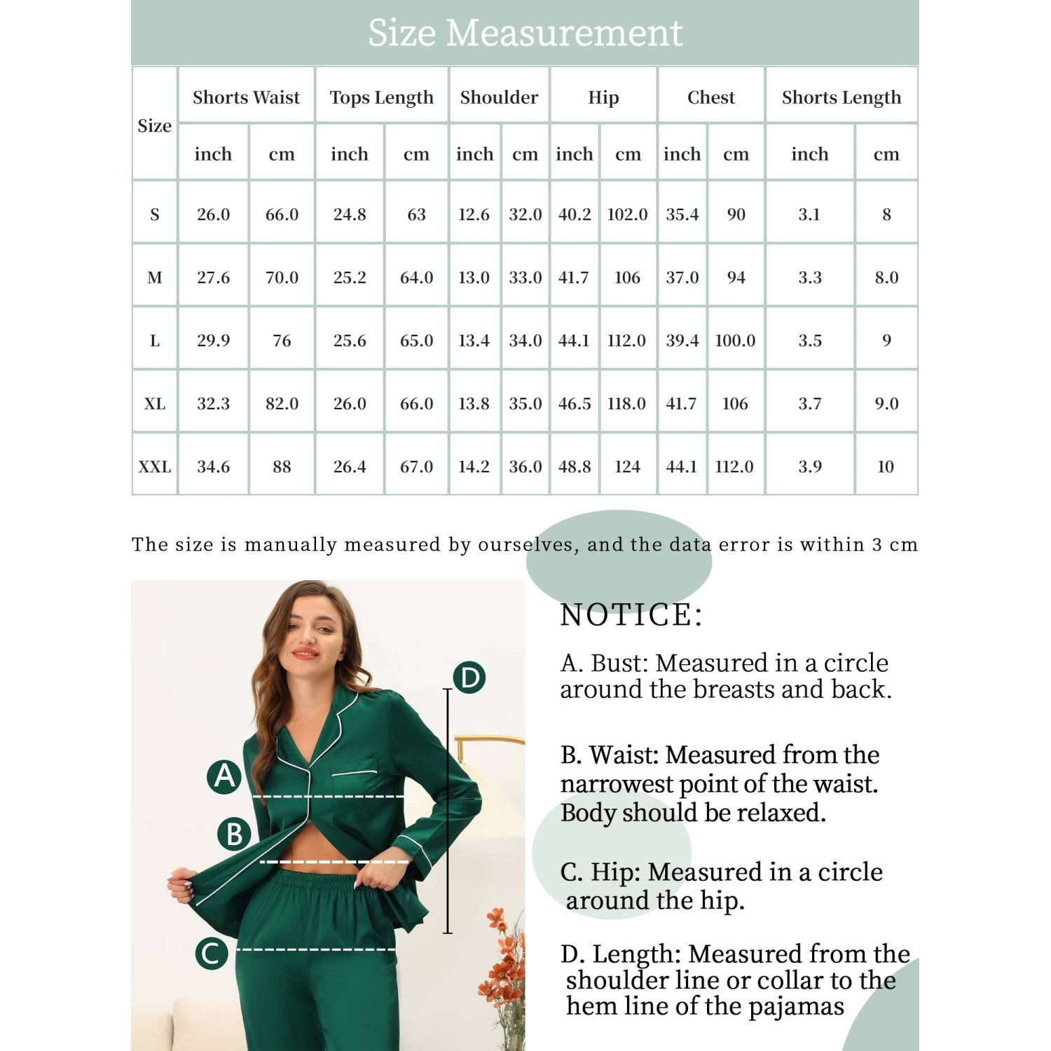NACHILA Women's Pajama Set - Viscose Bamboo Sleeveless Tank Top & Shorts, Cooling Sleepwear
