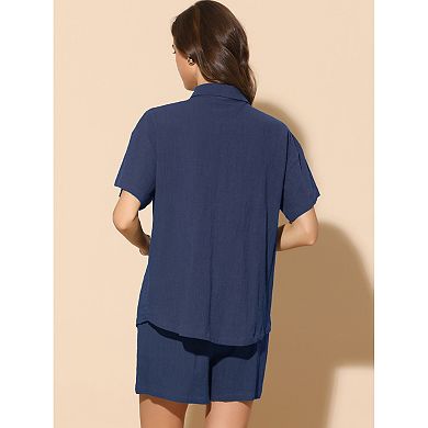 Cotton Lounge Set - Stylish Shirt & Shorts Combo main image 1