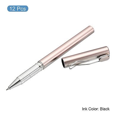 Black Ink Gel Pens, 12 Pack Roller Ball Pens 0.5mm Fine Point Smooth Writing Office Supplies