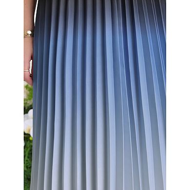 Women's Pleated Dress Short Sleeve Round Neck Elegant Work A-Line Dresses