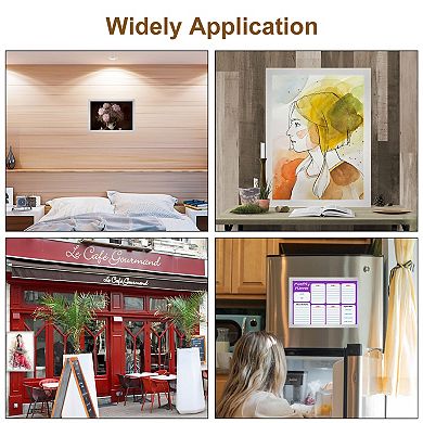 Magnetic Sign Holder 17.7" x 12.8", 12 Pcs A3 Magnetic Display Frame Self Adhesive Reusable