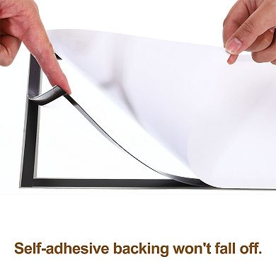 Magnetic Sign Holder 17.7" x 12.8", 12 Pcs A3 Magnetic Display Frame Self Adhesive Reusable