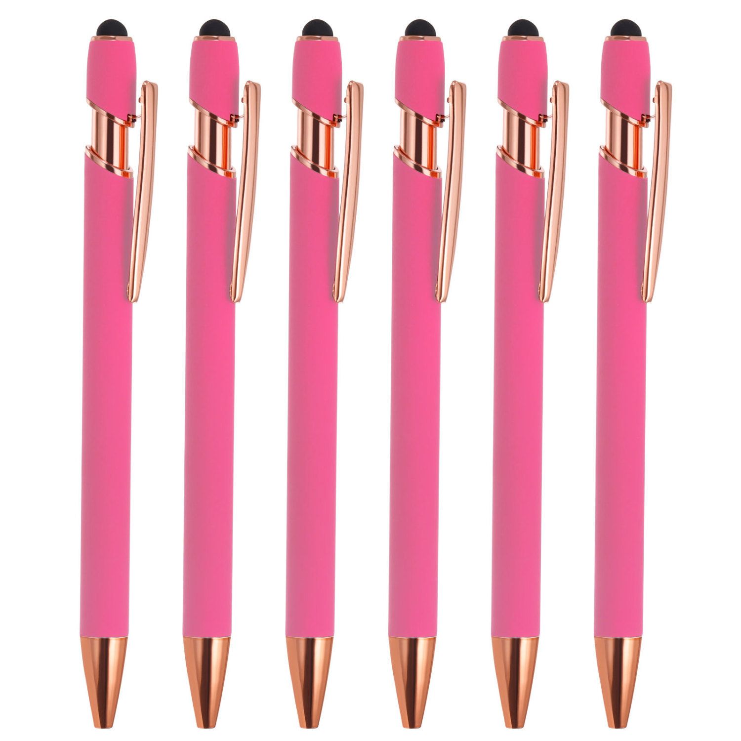 Smart Pen PATIKIL Ballpoint Pen With Stylus Tip, 6 Pack 2 In 1 Metal Pen Black Ink 1 0mm Medium Point Stylus Pen For Touch