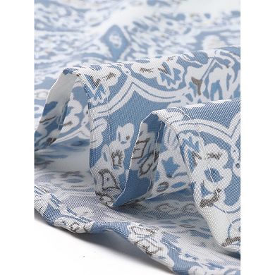 Casual V Neck Blouse for Women's Long Sleeve Print Loose Boho Blouses Top