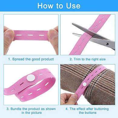 Clothes Storage Elastic Band with Buttonhole, 20 Pcs Clothing Storage Strap, Clothes Organization