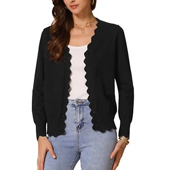 Sweater Cardigan for Women's V Neck Long Sleeve Open Front Knit Cardigans Bolero Shrugs