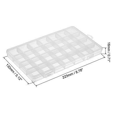 28 Grids Jewelry Organizer Box, 3 Pack Plastic Jewelry Boxes Storage Container