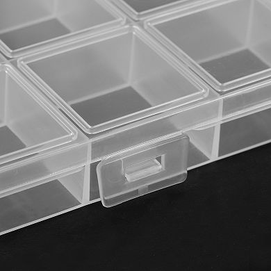 28 Grids Jewelry Organizer Box, 3 Pack Plastic Jewelry Boxes Storage Container
