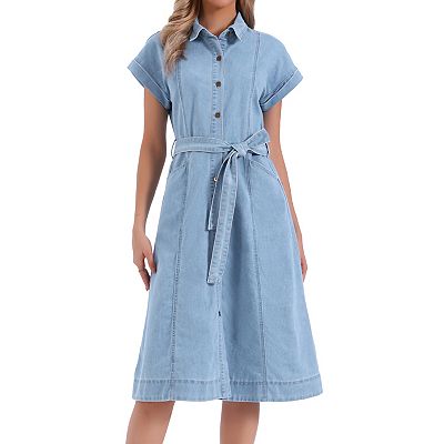 button dresses women PRETTYGARDEN Work Dresses for Women Spring Business Formal Short Dress