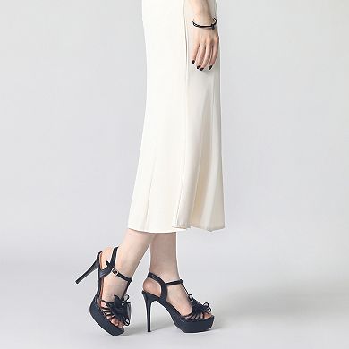 Platform Stiletto Heel Flowers Platform Heels Sandals for Women