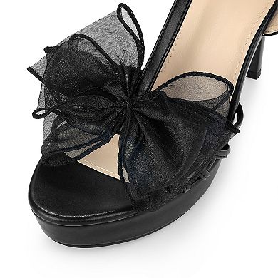 Platform Stiletto Heel Flowers Platform Heels Sandals for Women