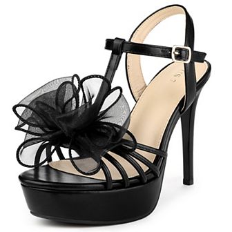 Platform Stiletto Heel Flowers Platform Heels Sandals for Women