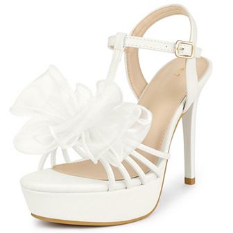 Platform Stiletto Heel Flowers Platform Heels Sandals for Women