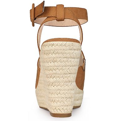 Women's Espadrille Platform Heels Slingback Wedges Sandals