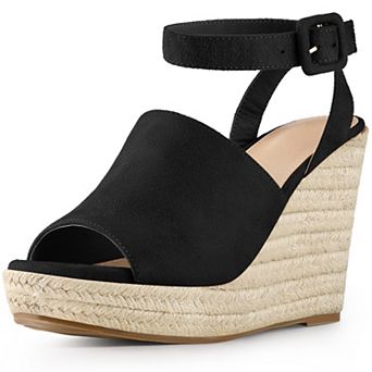 Women's Espadrille Platform Heels Slingback Wedges Sandals