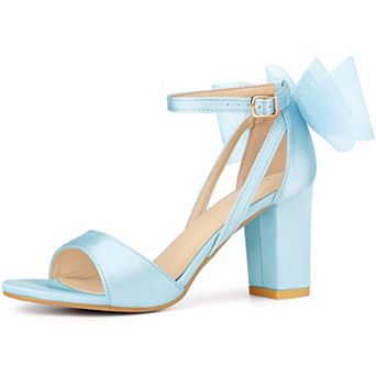 Women's Bow Shoes Open Toe Chunky Heel Sandals