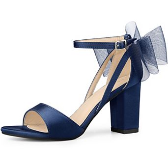 Women's Bow Shoes Open Toe Chunky Heel Sandals
