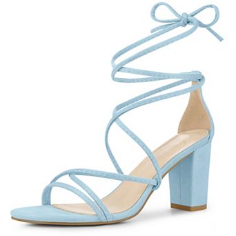Lace Up Heels Strappy Chunky Heel Sandals for Women