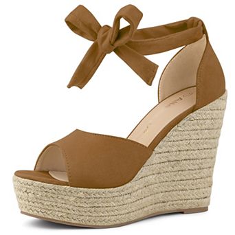 Women's Espadrilles Tie Up Ankle Strap Wedges Sandals