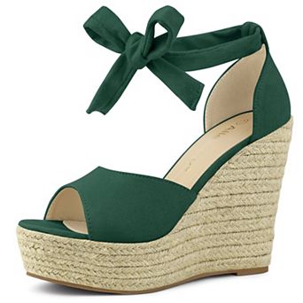 Women's Espadrilles Tie Up Ankle Strap Wedges Sandals