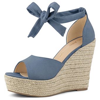 Women's Espadrilles Tie Up Ankle Strap Wedges Sandals